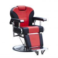 Artist Walcut Barbershop Barber Chair Hydraulic Pump Hairdressing Reclining Chair for Salon Shampoo Beauty Spa Equipment Hair Cutting (Red&Black)