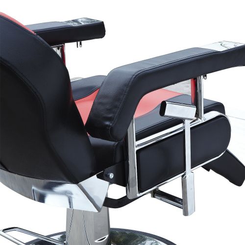  Artist Walcut Barbershop Barber Chair Hydraulic Pump Hairdressing Reclining Chair for Salon Shampoo Beauty Spa Equipment Hair Cutting (Red&Black)