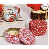 The Pioneer Woman Farmhouse Kitchen Candle 3-Piece Vintage Floral Collection Tin Candles Set