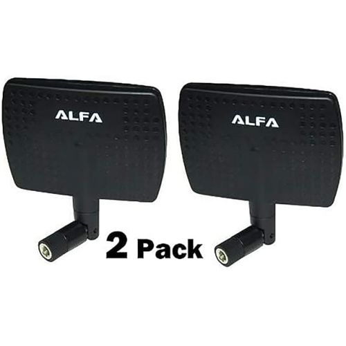  Alfa 2.4HGz WiFi Antenna - 7dBi RP-SMA Panel Screw-On Swivel for Netwrok Adaptors - Also Works for 3DR Solo Drone, DJI Phantom 3 Drone, Yuneec Typhoon H ST16 Controller, adds Range
