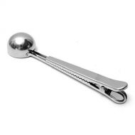 Unknown Stainless 1 Cup Ground Coffee Measuring Scoop Spoon with Bag Sealing Clip