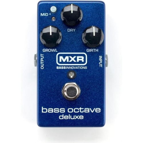  MXR M288 Bass Octave Deluxe Effects Pedal Bundle with 4 MXR Right Angle Patch Cables