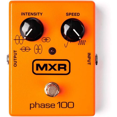 MXR M107 Phase 100 Guitar Phaser Effects Pedal Bundle with 2 Patch Cables