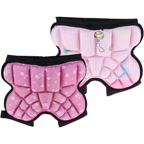  Artist Unknown Protection Hip, Children 3D Padded Shorts Breathable Lightweight Protective Gear for Snowboard Skating Skiing Volleyball Motorcycle Cycling - Pink