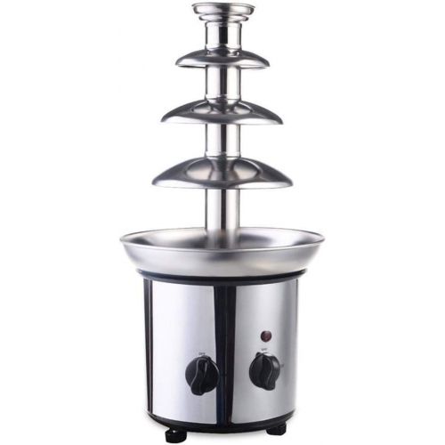  [아마존베스트]Unknown 4 Tiers Commercial Stainless Steel Hot New Luxury Chocolate Fondue Fountain New