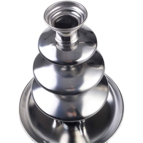  [아마존베스트]Unknown 4 Tiers Commercial Stainless Steel Hot New Luxury Chocolate Fondue Fountain New