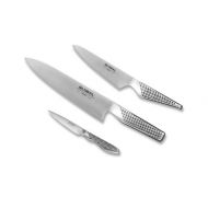Artist Unknown Global G-2338-3 Piece Starter Set with Chefs, Utility and Paring Knife, 3, Silver