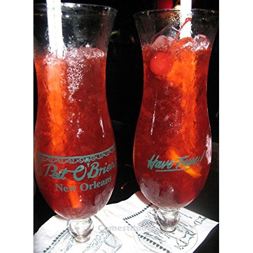  [아마존베스트]Unknown Pat O Briens New Orleans Hurricane Glass Have Fun Drinking Glass Collectible