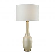 Artistic Lighting Dimond Lighting Modern Ceramic Vase Table Lamp, Cream Glaze