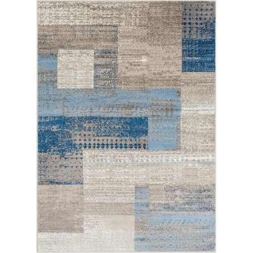  Surya Riley RLY-5004 Contemporary Machine Made 100% Polypropylene Light Pear 53 x 76 Geometric Area Rug