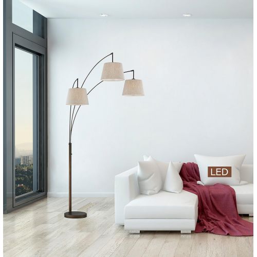  Artiva USA LED602109FBT Luce LED Arched Floor Lamp, 84 inches, Antique Bronze