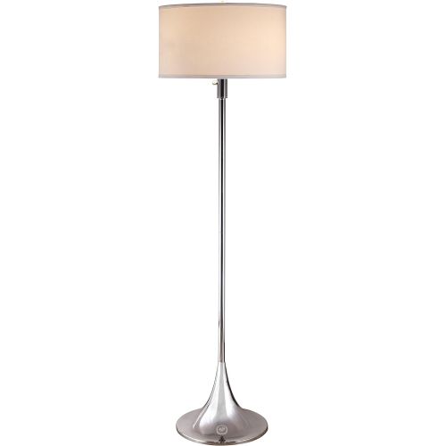  Artiva USA LED051302FAB Florenza 61 2-Light LED Floor Lamp with Dimmer, 63 H x 18 W x 18 L, Antique Satin Brass