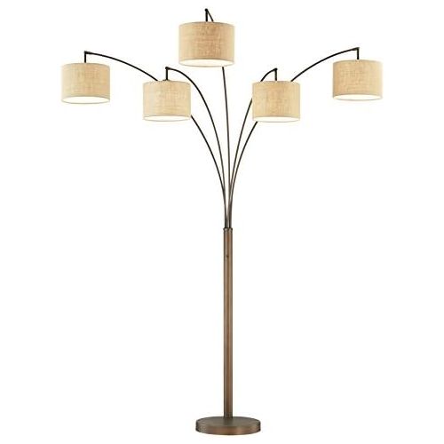  Artiva USA LED602805FBZ 83 LED Arched Floor Lamp with Dimmer 5000 Lumens, 83, Antique Bronze