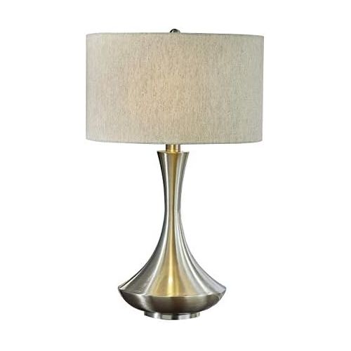  Artiva USA LED21012TT Aladdin 2-Light LED Table Lamp, 28.5, Brushed Steel