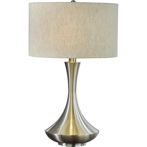  Artiva USA LED21012TT Aladdin 2-Light LED Table Lamp, 28.5, Brushed Steel
