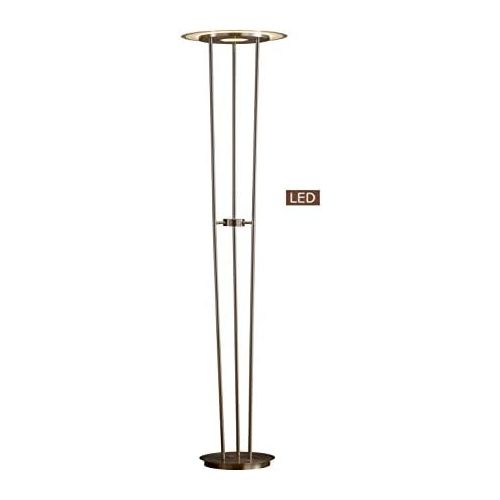  Artiva USA LED804268SN Luciano LED Torchiere Floor lamp Touch Dimmer, 72, Satin Nickel