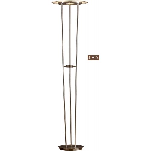  Artiva USA LED804268SN Luciano LED Torchiere Floor lamp Touch Dimmer, 72, Satin Nickel