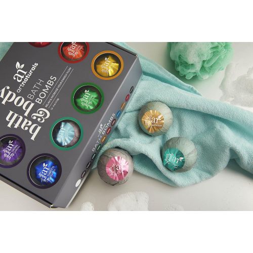  [아마존 핫딜] Artnaturals ArtNaturals Bath Bomb Gift Set  (12 x 4 Oz / 113g)  Handmade Essential Oil Spa Bomb Fizzies  For Relaxation, Moisturizing and Fun for All Ages