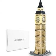 ArtorBricks Architectural Big Ben Large Collection Building Set Model Kit and Gift for Teens and Adults , Compatible with Lego (1666 Pieces)