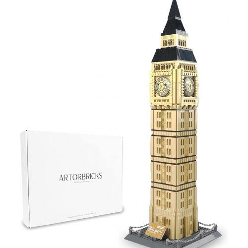  ArtorBricks Architectural Big Ben Large Collection Building Set Model Kit and Gift for Teens and Adults , Compatible with Lego (1666 Pieces)