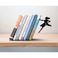 Bookend Shaped as Superwoman // Metal Designed Bookends // Superhero // Cool gift // Unique Accessories // SuperGal by ArtoriDesign