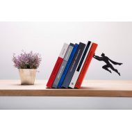 Bookend Shaped as a Superhero | Metal Designed Bookends | Superhero | Cool gift | Unique Book Accessories  Book & Hero by ArtoriDesign