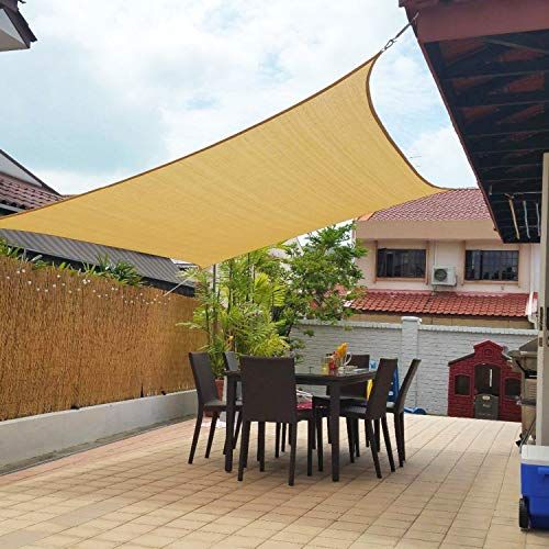  [아마존 핫딜]  [아마존핫딜]Artpuch 10 x 13 Sun Shade Sails Canopy Rectangle Sand, 185GSM Shade Sail UV Block for Patio Garden Outdoor Facility and Activities