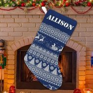 Artsadd Personalized Christmas Stockings Fireplace Hanging for Family Decorations Xmas Gift, Monogrammed Stocking for Kids Friends