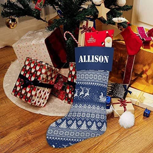  Artsadd Personalized Christmas Stockings Fireplace Hanging for Family Decorations Xmas Gift, Monogrammed Stocking for Kids Friends