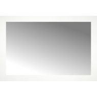 ArtsyCanvas 50 x 24 White Wide Cube Custom Framed Mirror