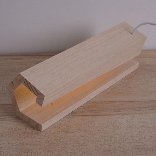  [아마존 핫딜] [아마존핫딜]Arturesthome Wood Table Lamp, Bedroom Night Light, Dimmable Led Lighting, Creative Home Decor, Unique Housewarmging Gift(14 inch)