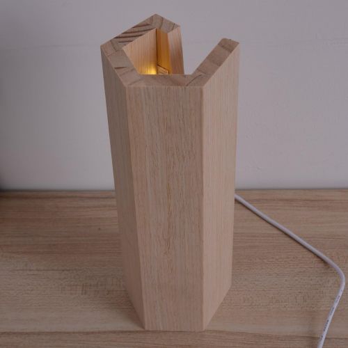  [아마존 핫딜] [아마존핫딜]Arturesthome Wood Table Lamp, Bedroom Night Light, Dimmable Led Lighting, Creative Home Decor, Unique Housewarmging Gift(14 inch)