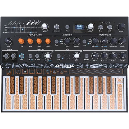  Arturia MicroFreak Hybrid Analog/Digital Synthesizer Kit with Cable Accessories