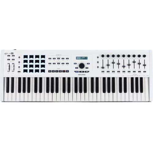  Arturia KeyLab 61 MkII 61-key Keyboard Controller and Komplete 14 Select Plug-in Bundle - White