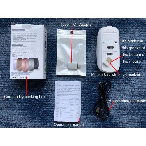  [아마존베스트]EST Wireless Mouse for MacBook Air/Pro Wireless Mouse for MacBook Laptop Windows iMac (Silver)