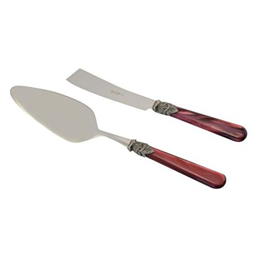  Arvindgroup ETS2NPD/PE8 Napoleon Collection Cake/Pastry Server Set Bordeaux