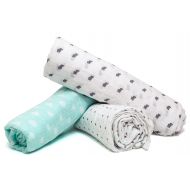 Aryan and Gin Unique Baby Muslin Swaddle Set, 3-Pack Soft and Breathable Swaddle Receiving Blankets,...
