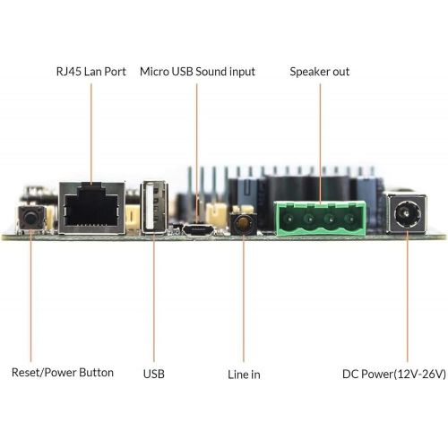  [아마존베스트]Arylic WiFi&Bluetooth 5.0 Home Audio Amplifier with 50+50W 21V DC/2.0 Stereo Channel， Multiroom/multizone Streaming subwoofer Amplifier Board，WiFi Speaker Board for DIY Speaker board-Up2s