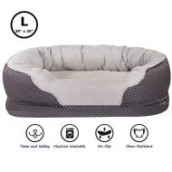 AsFrost Dog Bed, Orthopedic Dog Beds with Removable Washable Cover, Memory Foam Pet Bed for Dogs & Cats, Nonslip Bottom Pet Beds for Sleep