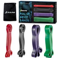 Asani Model 4B Men/Womens Pull Up Assistance Bands (Set of 4), Resistance Loop Bands, Multi Color, Multi Sizes
