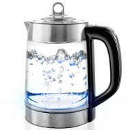 Asani Double Wall Safe Touch Electric Kettle with Digital Temperature Control & Spout Filter | BONUS Tea Infuser | 1.7L BPA-Free Boiler | Fast-Boiling 1500W | Cordless Electric Kettle fo