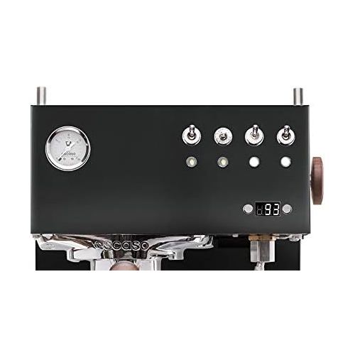 Ascaso Steel PID Programmable Espresso Machine w/Volumetric Controls, Single Thermoblock, 120V (SINGLE, BLACK)