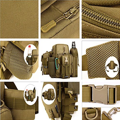  Aseun Multifunctional Outdoor Tactical Package Motorcycle Sports Ride Men Nylon Pack Satchel Purse Riding Package Hunting Tool Waist Pack