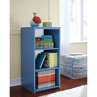 Ashley Furniture Ashley Bronilly 3 Shelf Wood Bookcase in Blue