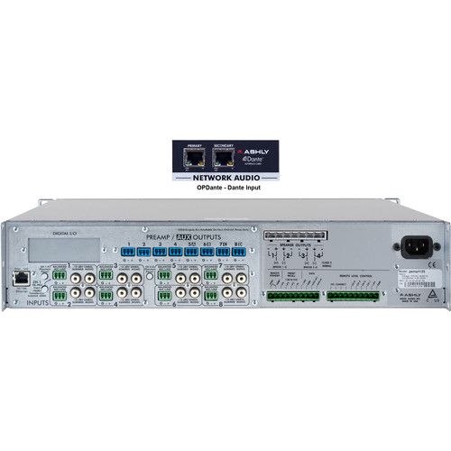  Ashly 4-Channel 500W Pema Network Power Amplifier with OPDante Card & Protea DSP Software Suite (70V)