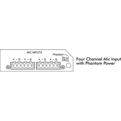  Ashly ne4400MD Network Enabled Digital Signal Processor with 4-Channel Mic Pre Inputs + Dante Card