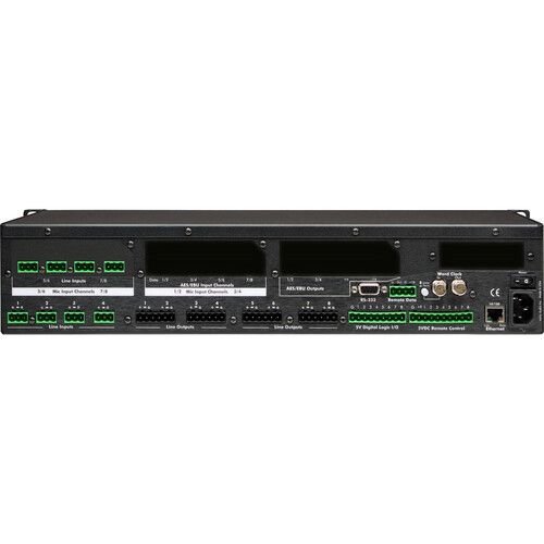  Ashly ne8800MSC Network Enabled Digital Signal Processor with 4-Channel Mic Pre Inputs + 8-Channel AES3 Outputs + CobraNet Card