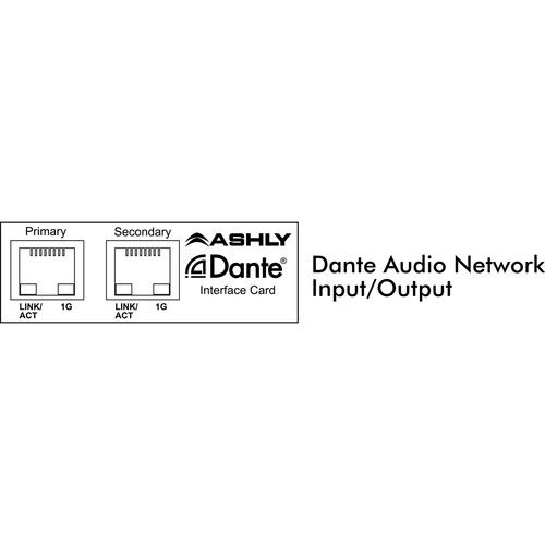  Ashly ne4400MSD Network Enabled Digital Signal Processor with 4-Channel Mic Pre Inputs + 4-Channel AES3 Outputs + Dante Network Card
