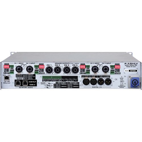  Ashly nXp Series NXP4004 4-Channel 400W Power Amplifier with Programmable Outputs & Protea Software Suite