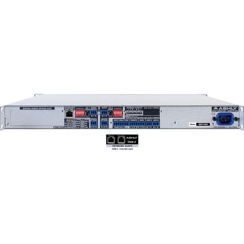  Ashly nXp Series NXP1502C 1 RU 2-Channel Multi-Mode Network Power Amplifier with Protea DSP Software Suite & CobraNet Digital Interface